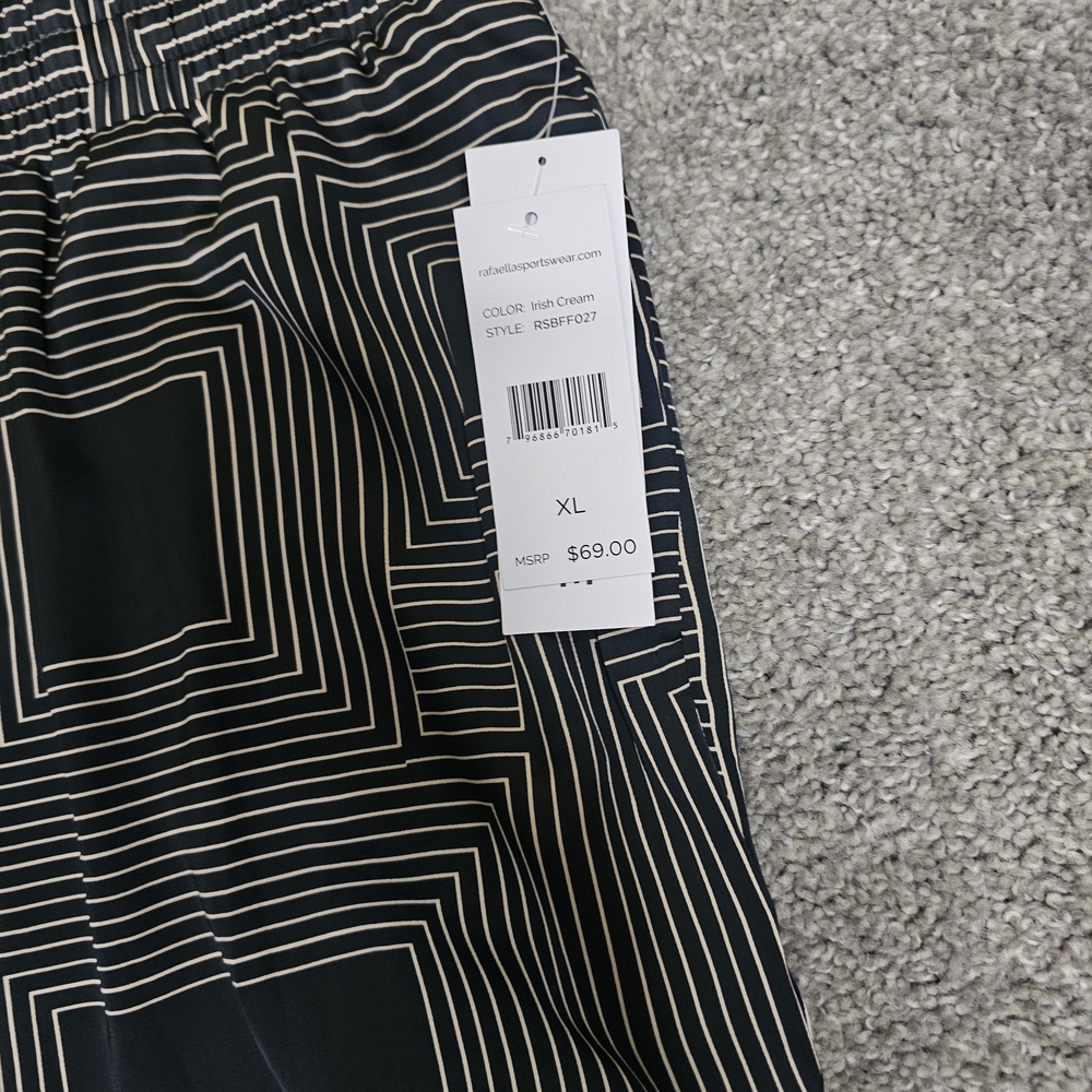 🔥NWT- Rafaella Black and Gray Geometric Womans Chinos - Picture 2 of 5